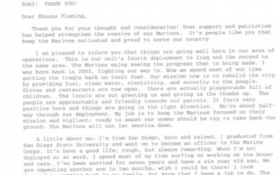 Letter From A Marine Corps Captain