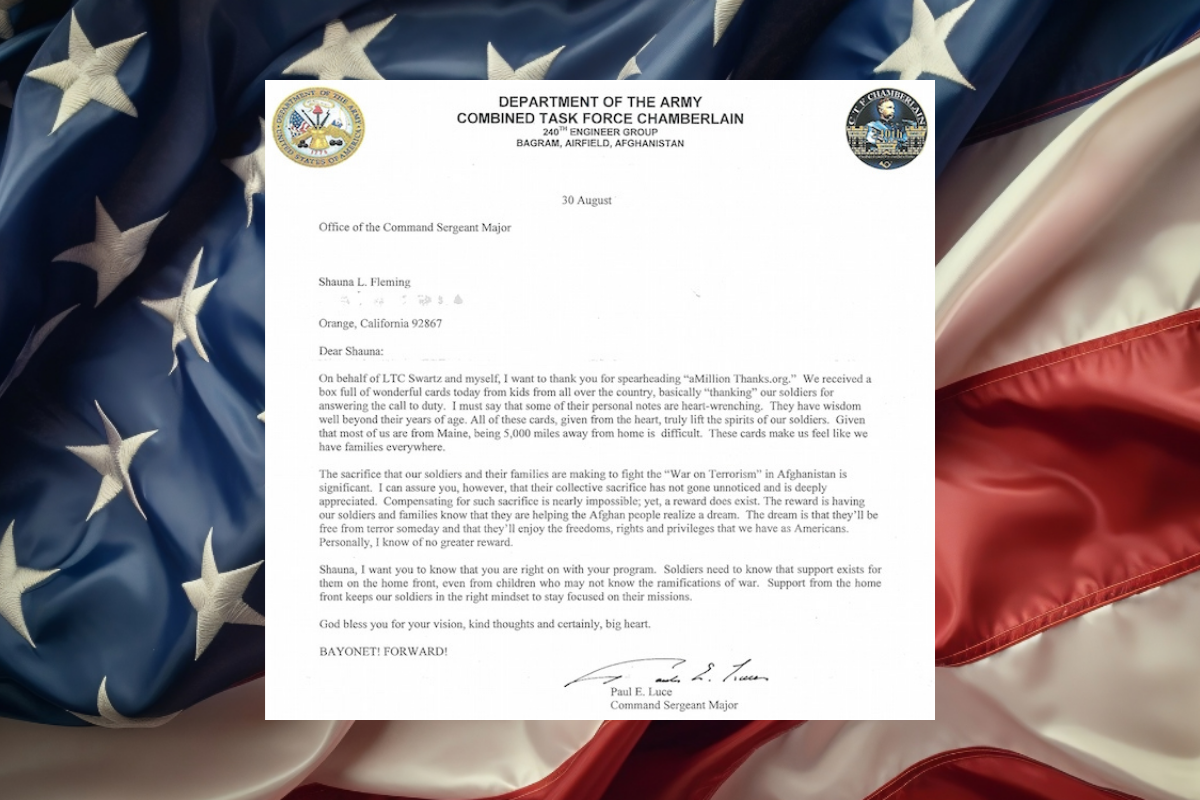 From the Frontlines: A Box of Cards, a Nation of Support