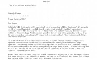 Letter From An Army Command Sergeant Major